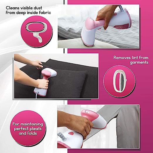 INALSA Handheld Garment Steamer Steamax | 1200-Watt Fast Heat Up | Upto 22 g/min Powerful steam|260ml Capacity | Vertical & Horizontal Steaming| Auto shut off protection| Kills 99.9%* Bacteria INALSA Handheld Garment Steamer Steamax | 1200-Watt Fast Heat Up | Upto 22 g/min Powerful steam|260ml Capacity | Vertical & Horizontal Steaming| Auto shut off protection| Kills 99.9%* Bacteria